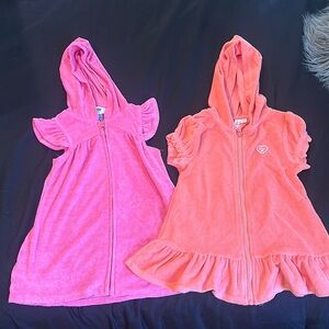 Carter's Pink and Orange Hooded Dresses